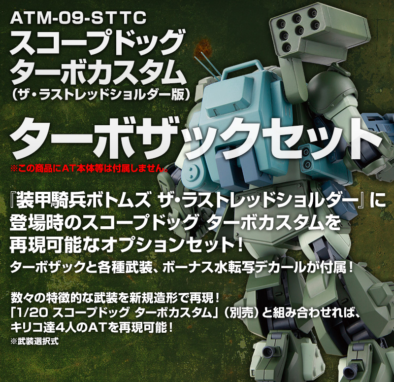p-bandai限定 「装甲骑兵」1/20 turbosack set (最后的红肩队版)