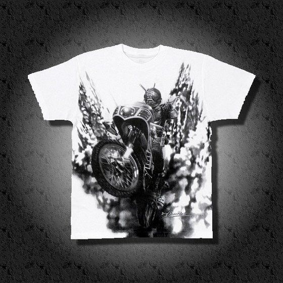 【クリックでお店のこの商品のページへ】菅原芳人計画 仮面ライダーV3ハリケーンTシャツ