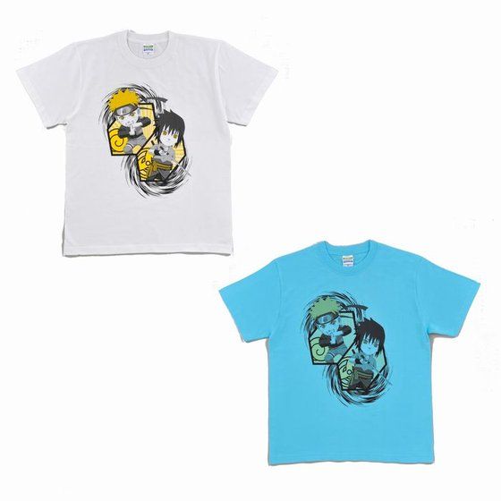 【クリックで詳細表示】NARUTO-ナルト-疾風伝 Tシャツ ナルト・サスケデフォルメ柄