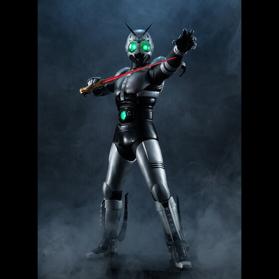 バンダイ シャドームーン フィギュア 1988年製 マイティアイ、ベルトが発光！「仮面ライダーBLACK」より「シャドー